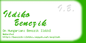 ildiko benczik business card